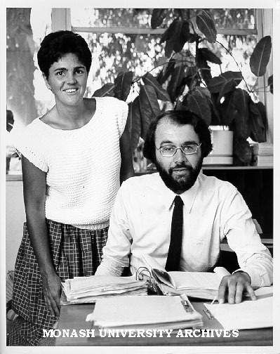 Griffith University graduate Ms Annie Austin and senior research fellow Mr David Crossley