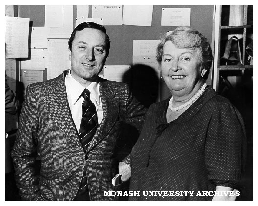 Visitor from Venice University Professor Sergio Perosa, with Mrs Mary Lord