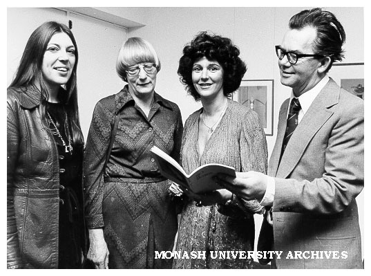 Sue Tweg (left), Professor Jean Whyte, author Cecilia Morris, and Dennis Davison