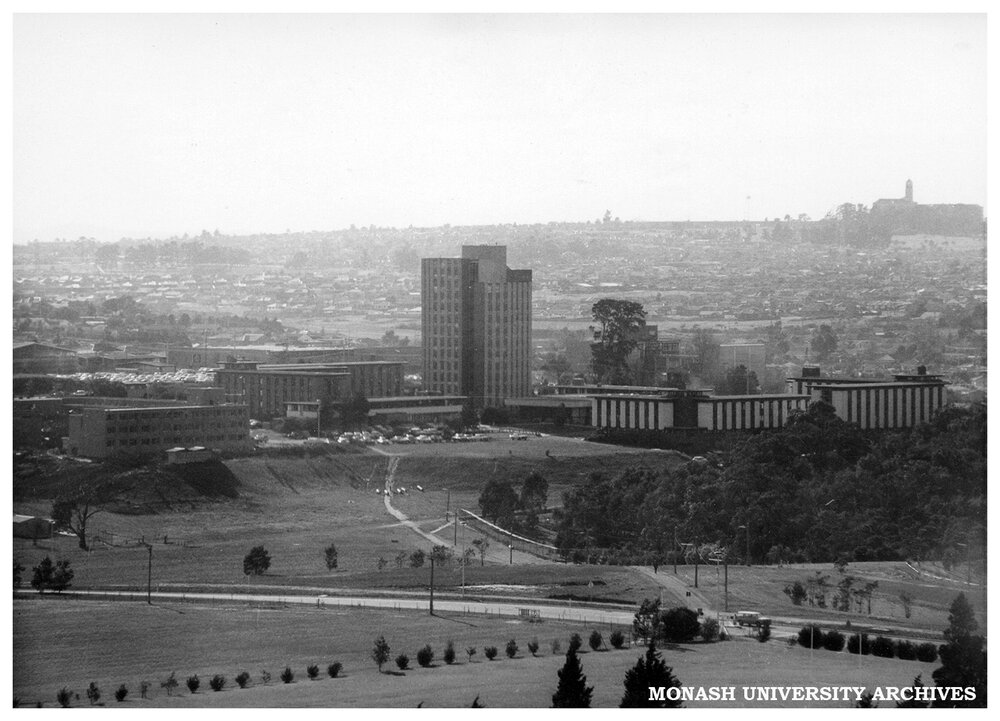North east halls of residence viewed from campus