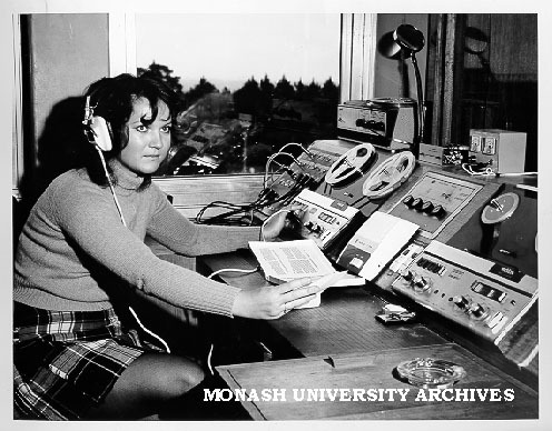 Visiting student Elizabeth Schaller, working in Language Services