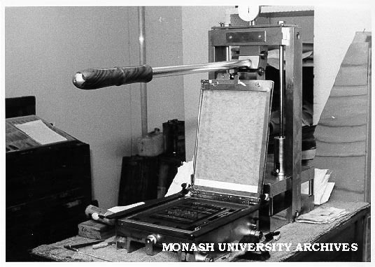 Graduate School of Librarianship printing press