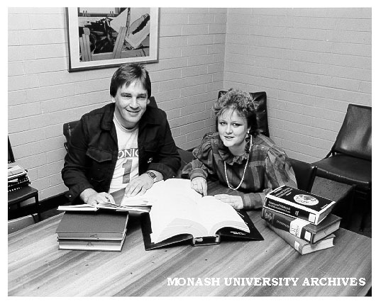 Mooting team members, Stuart Diamond and Edwina Bell