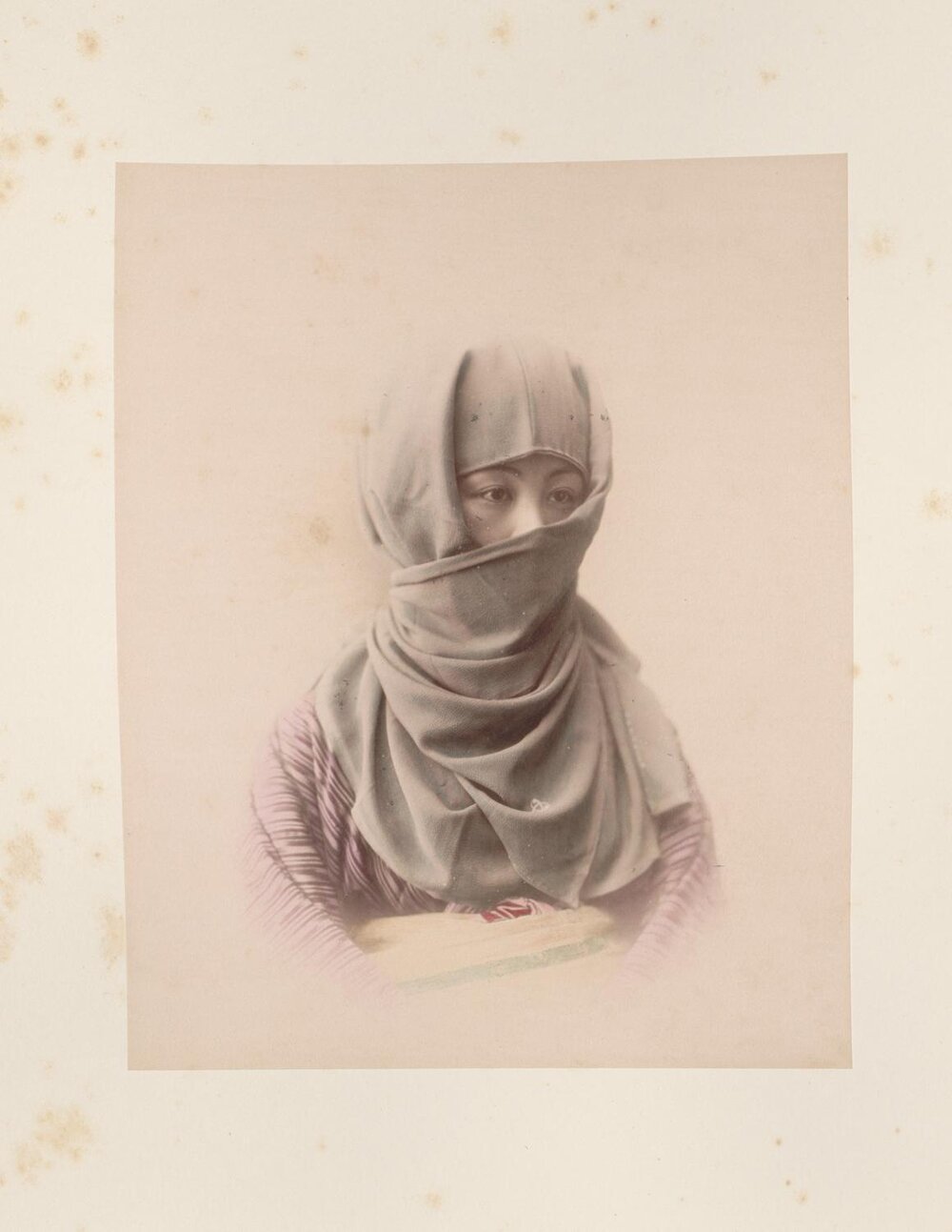 Portrait of a woman with headscarf (identity unknown)