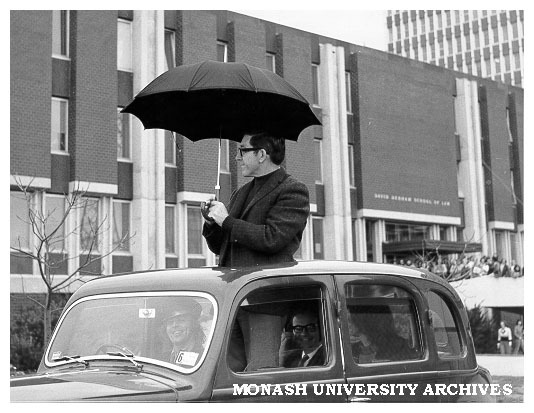 Professor Gerard Nash being escorted to the Nott