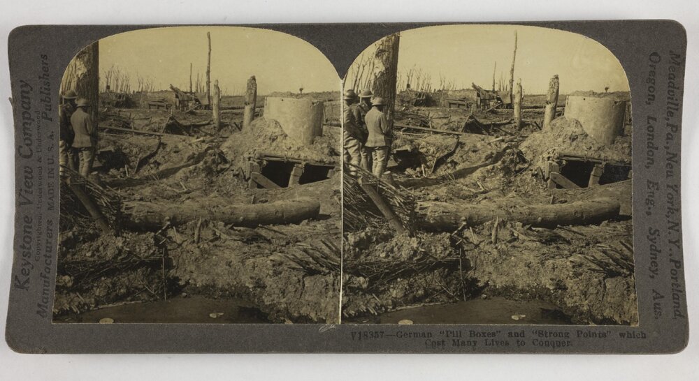 German "pill boxes" and "strong points" which cost many lives to conquer