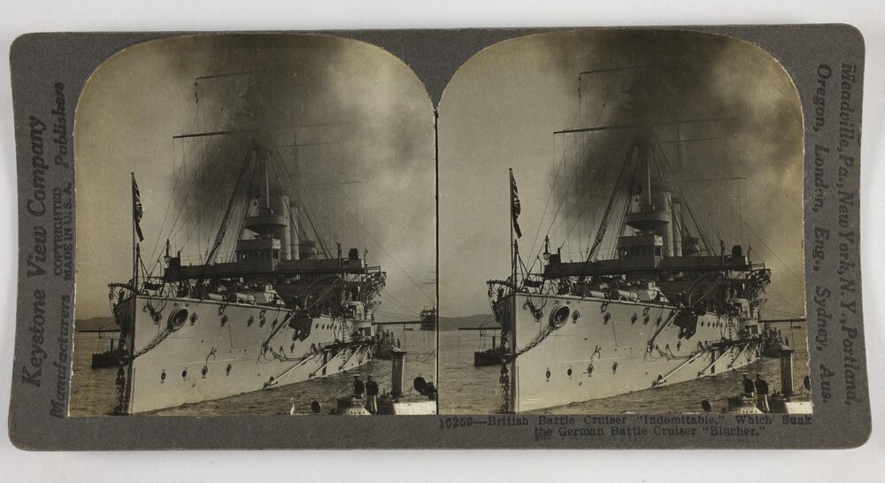 British battle cruiser "Indomitable" which sunk the German battle cruiser "Blucher"