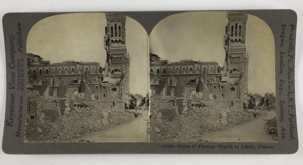 Ruins of famous church at Albert, France