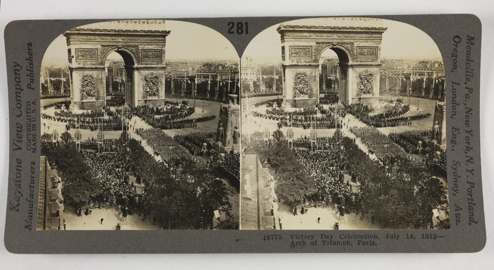 Victory Day celebration, July 14, 1919 - Arch of Triumph, France