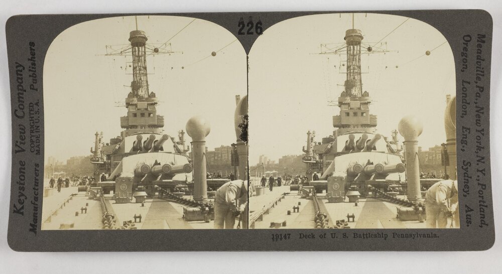 Deck of U.S. battleship Pennsylvania