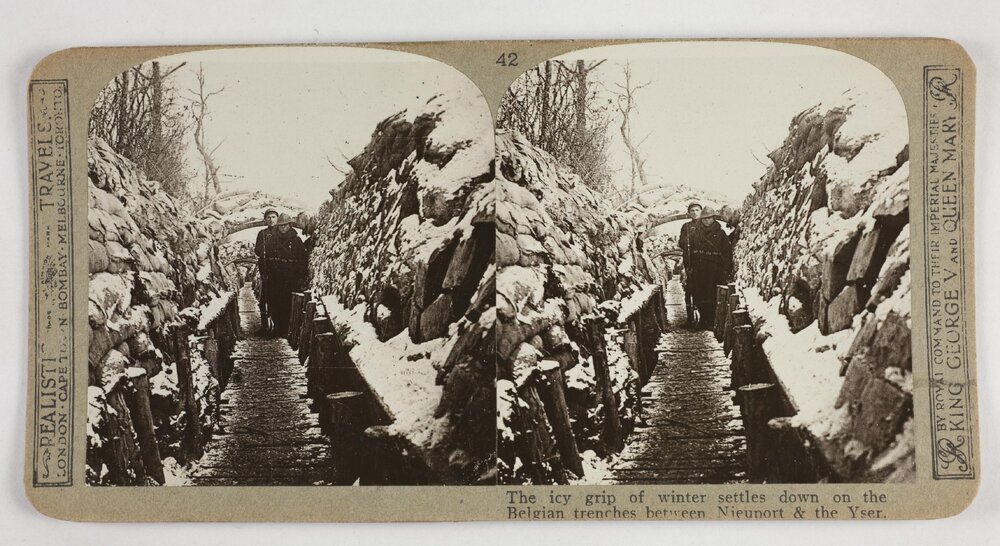 The icy grip of winter settles down on the Belgian trenches between Nieuport &amp; the Yser