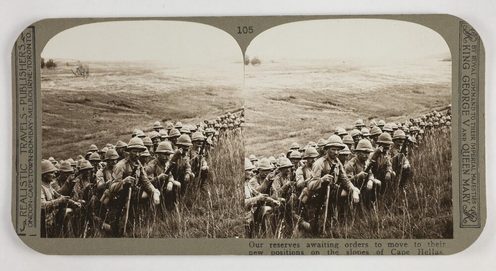 Our reserves awaiting orders to move to their new positions on the slopes of Cape Hellas