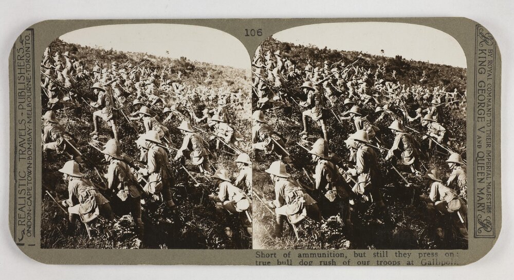 Short of ammunition, but still they press on : true bull dog rush of our troops at Gallipoli