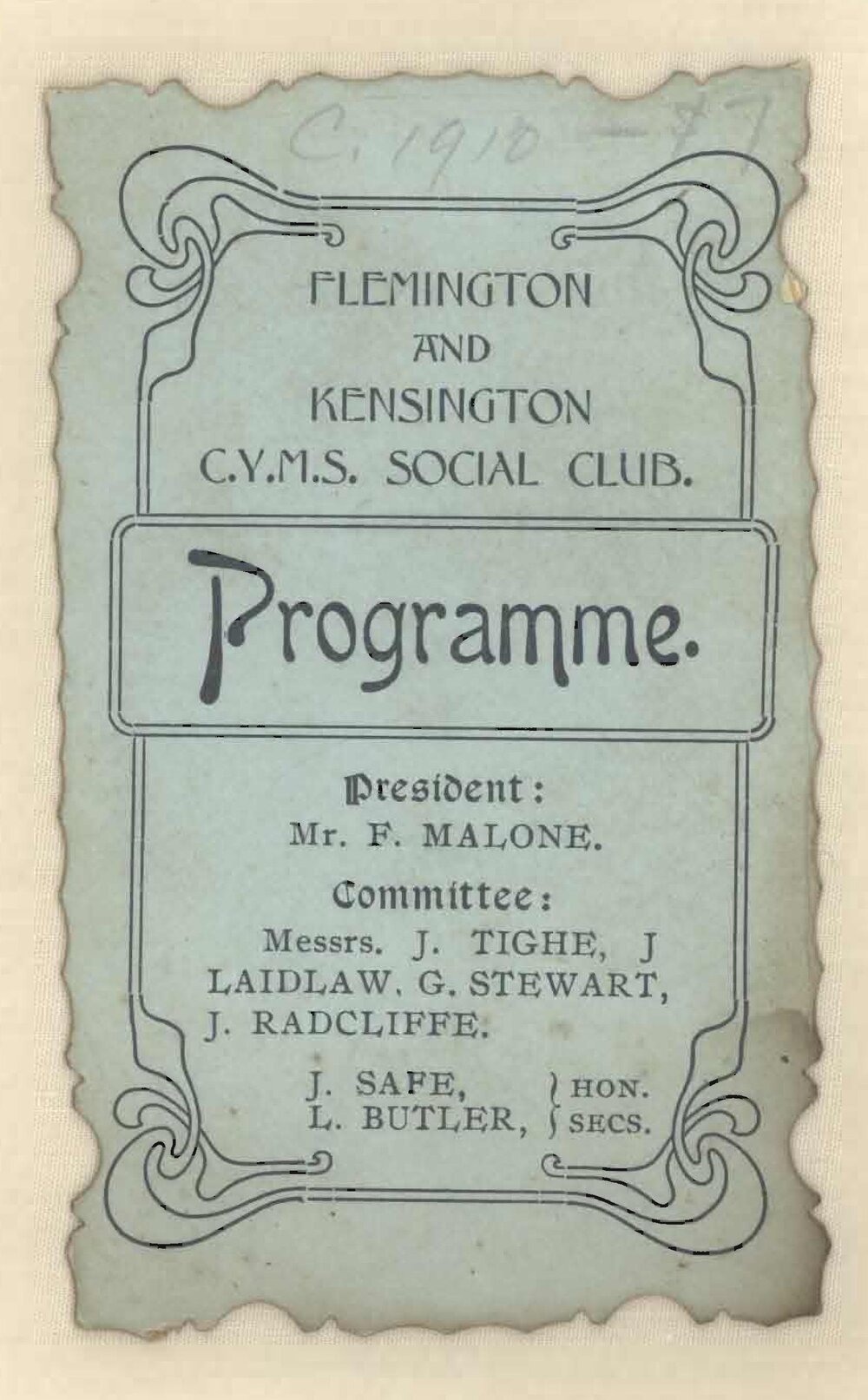 Flemington and Kensington C.Y.M.S. social club
