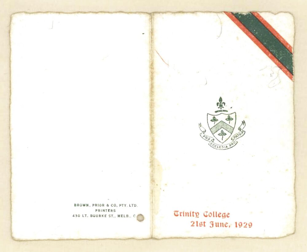 Trinity College, 21st June 1929