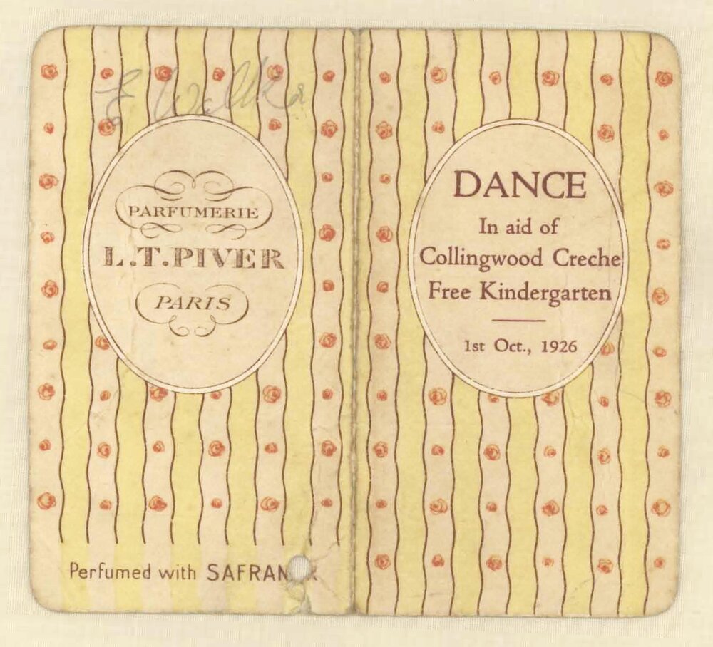 Dance in aid of Collingwood Creche Free Kindergarten, 1st October 1926