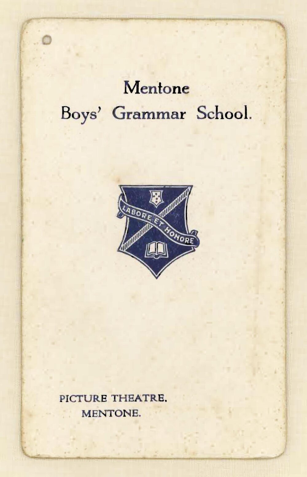 Mentone Boys' Grammar School