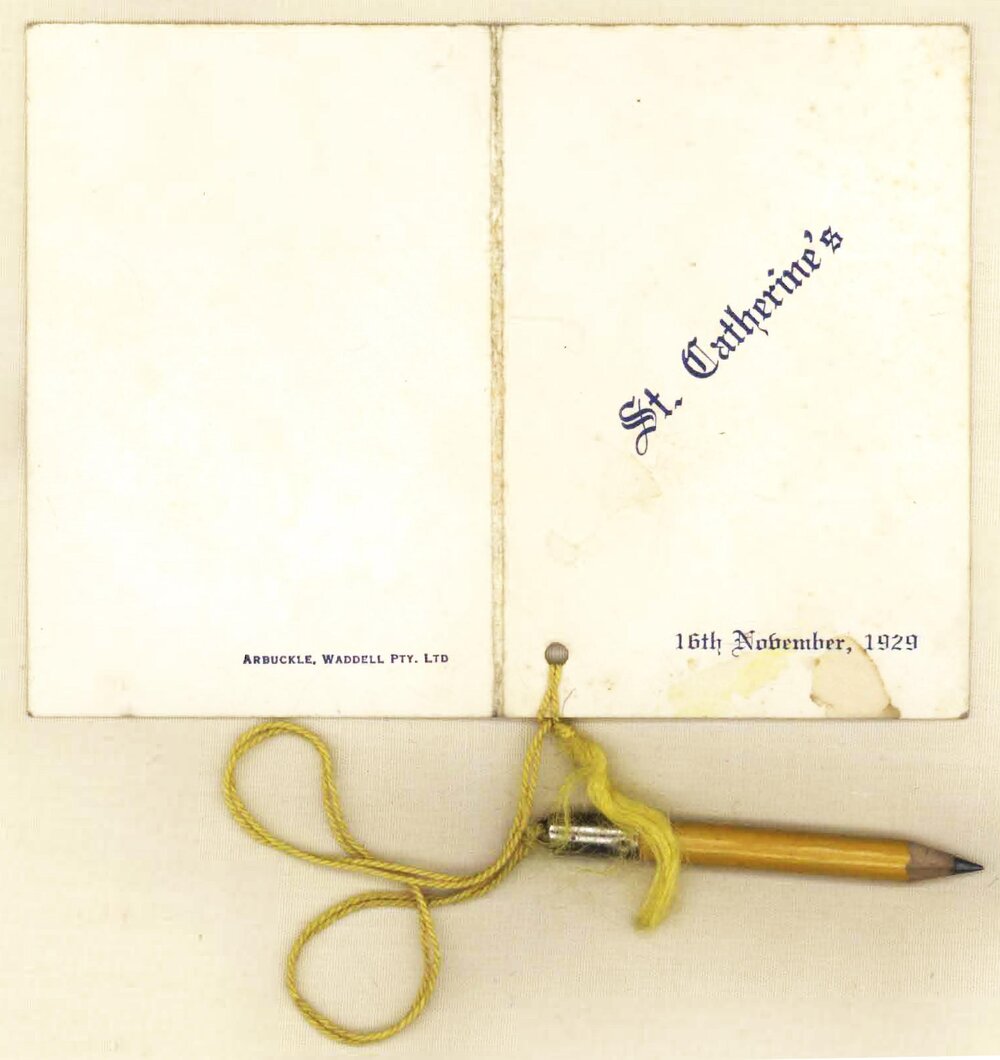 St. Catherine's, 16th November 1929