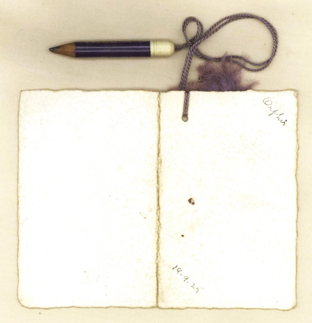 Dance card, 18th September 1925