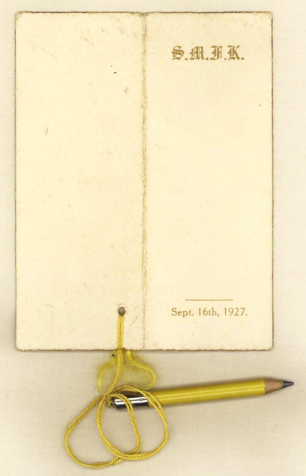 S.M.F.K, 16th September 1927