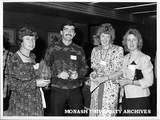 Geography alumni, from left: Christine Kenyon, Murray Gould, Paddy Rapson and Ann Scott