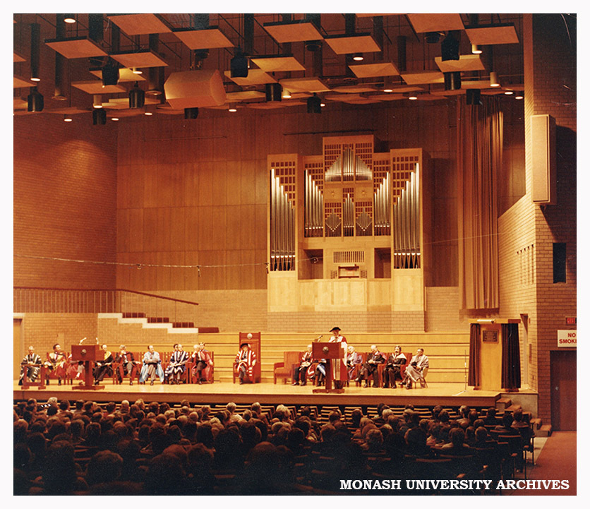 Ceremony for the inauguration of the Louis Matheson Pipe Organ in Robert Blackwood Hall