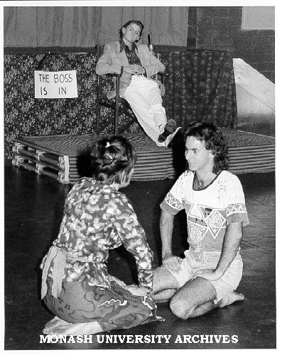 Third year students of Department of Indonesian and Malay performing modern Indonesian play 'Kapia Kapai'