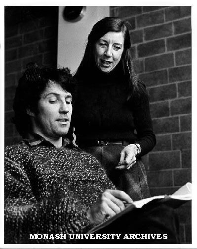 Lecturer Mrs Barbara Hatley [with unidentified male]