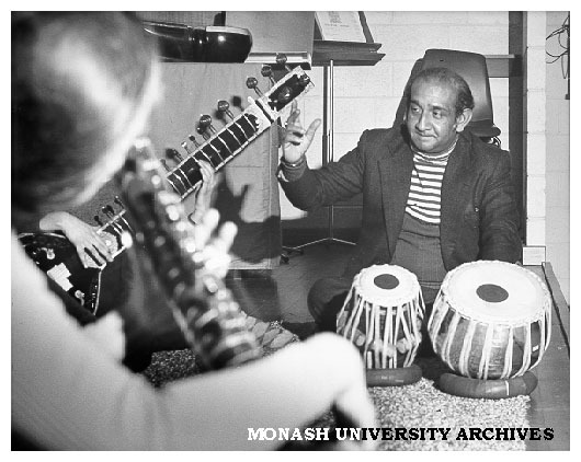 Visiting sarod player and composer Ashok Roy