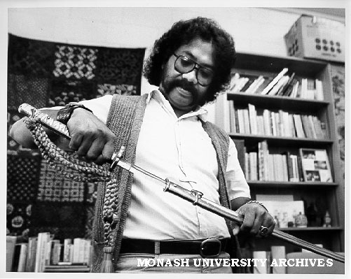 Tutor Mr Basoeki Koesasi with Samurai sword