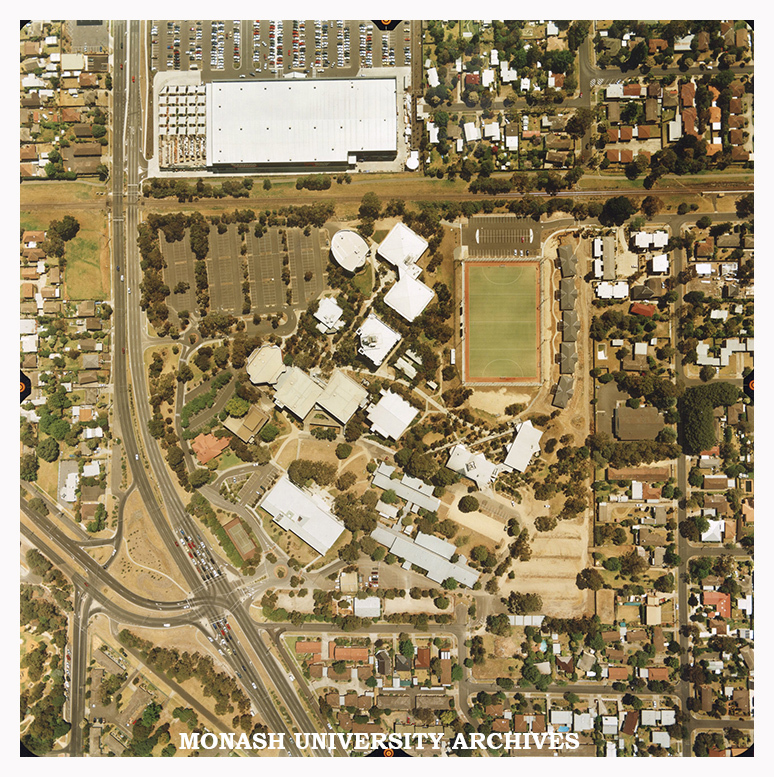 Aerial view of Monash University Peninsula Campus and surrounds