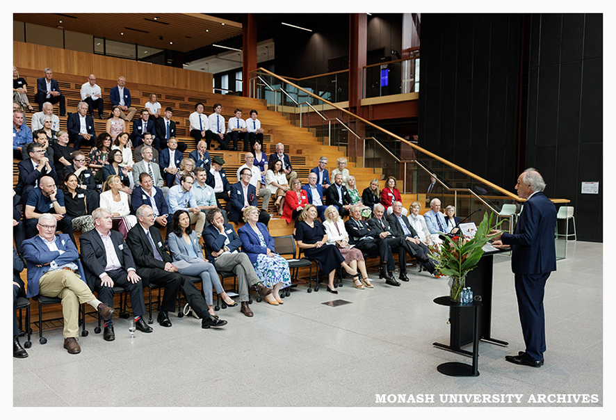 Dr Alan Finkel addressing guests at the naming of the Alan Finkel Building for Technology and Design