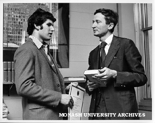 Andrew Wood receiving Goethe Prize from Acting Consul General of Germany Dr Manfred Osten