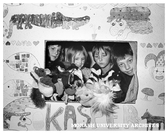 Puppeteers from the German Children's Program