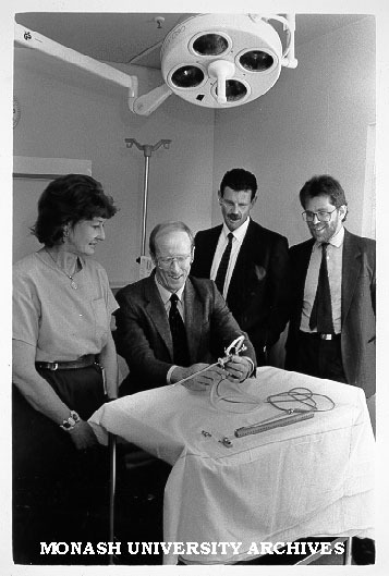 Menstrual Management Service Team at Monash Medical Centre, from left: Sister Pam Mamers, Professor David Healy, Dr David Hill and Dr Anthony Lawrence