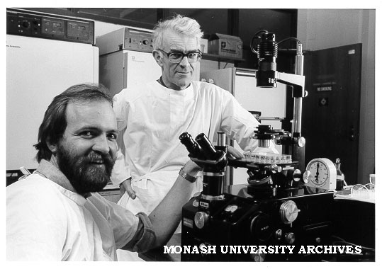 Immunological researchers Dr Harry Ward (left) and Dr Richard Boyd