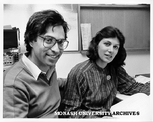 Dr Michael Salzberg and research assistant Flora Pearce of department of Social and Preventative Medicine