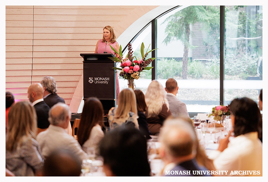 Vice-Chancellor Professor Sharon Pickering addressing guests at the presentation for the Emerging Leader Alumni Awards 2026