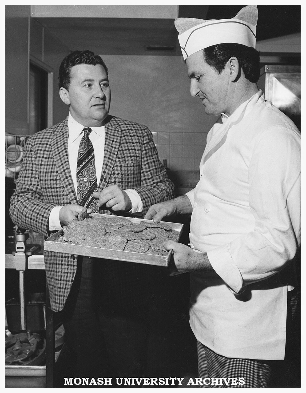 Catering manager, Charles Svec, with a member of the catering staff