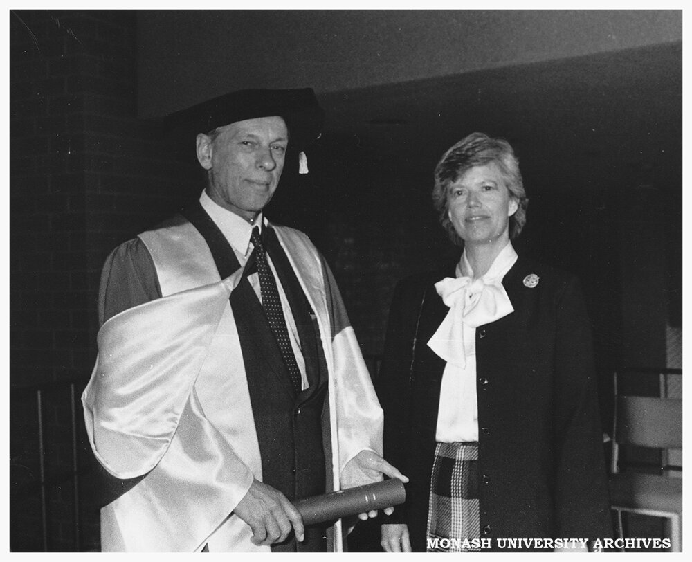 Honorary graduate, Dr Nigel Gray and Mrs Gray