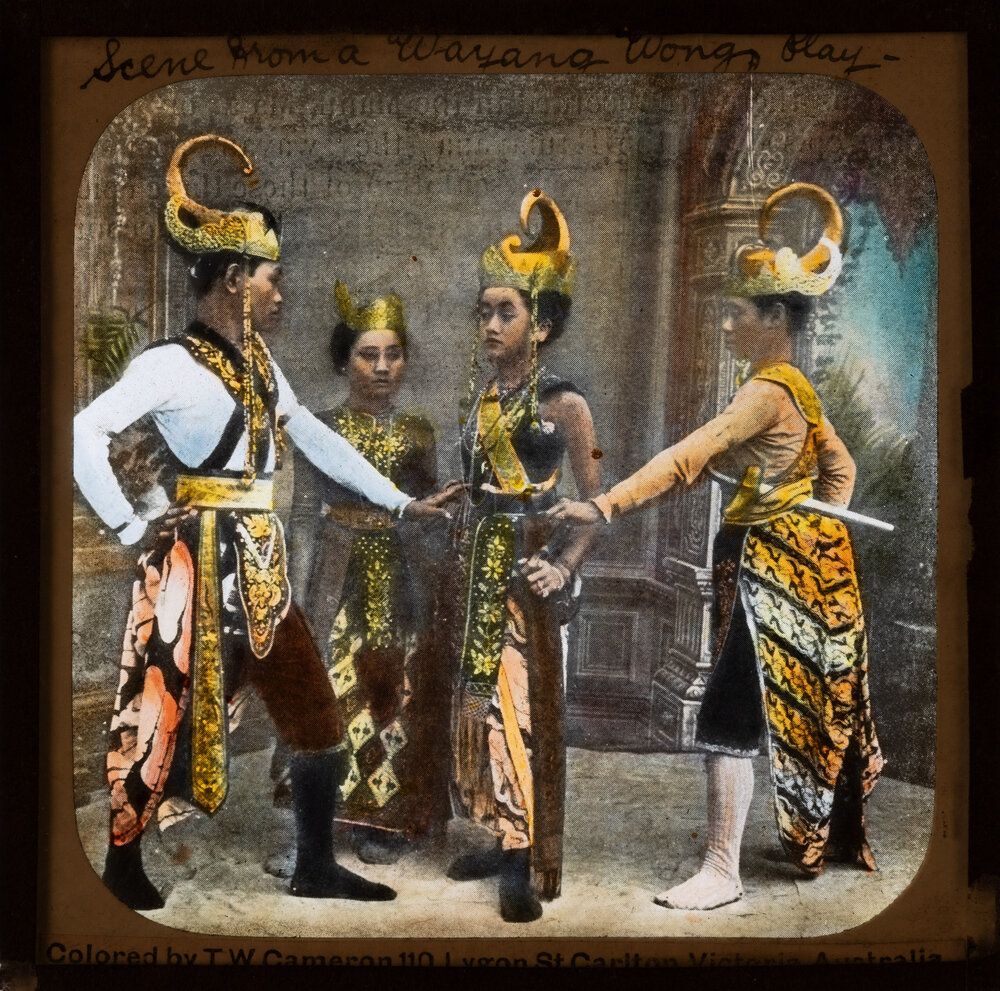 &lsquo;Scene from a wayang wongs play&rsquo; [colour]