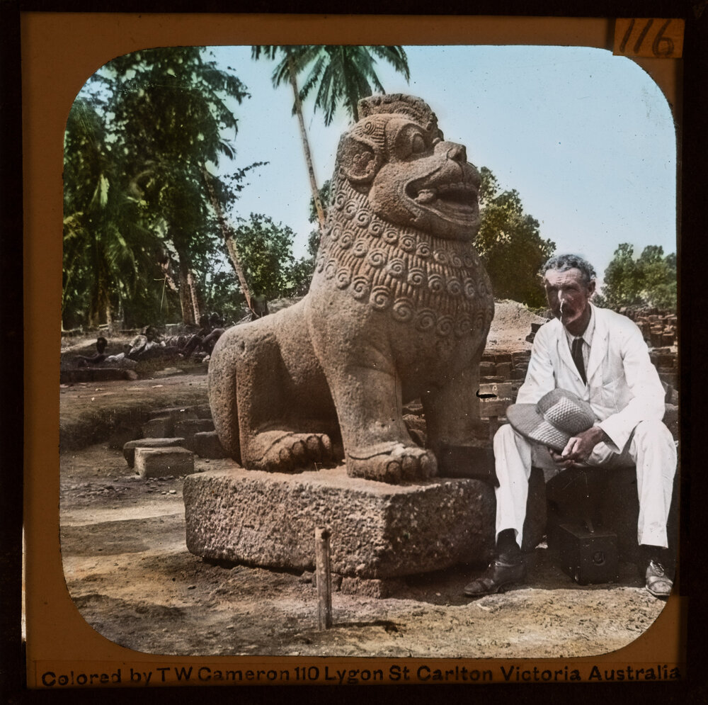 Large stone statue, Borobudur temple