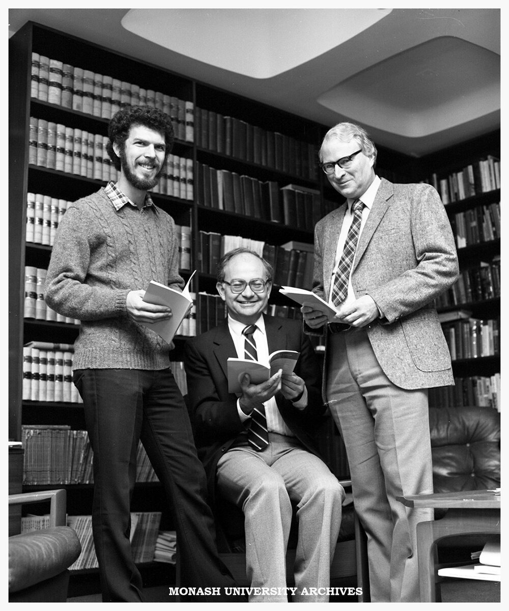 Rick Krever (left) with Professors Robert Baxt and John Head, editors of the Australian Tax Forum