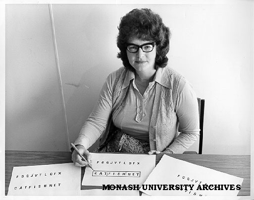 HEARU researcher Natalie Kellett, with an example of 'chunking'