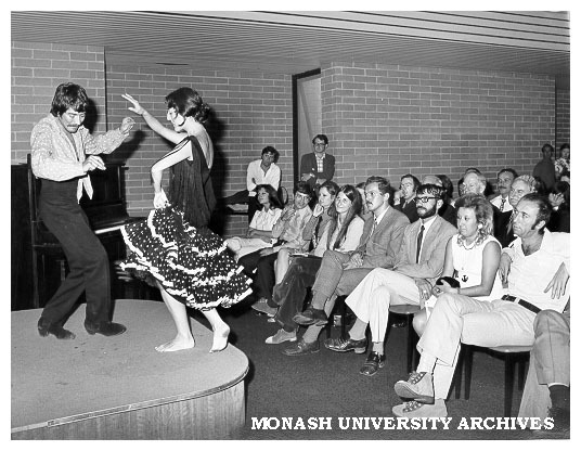 Intensive English course for migrants. Course participant Mrs Rosa Allonzo performing with her husband in end of course concert
