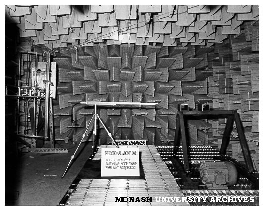 Anechoic chamber on display in Mechanical Engineering