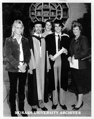 Dr Deane Blackman and family including sons Leon (centre) and Guy (right)