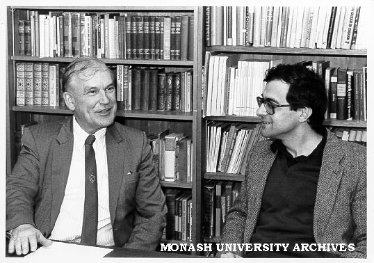 Visiting Professor Vasyl Markus (left) of Loyola University in Chicago with Dr Marko Pavlyshyn