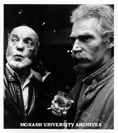 Photographers Wolfgang Sievers (left) and Roderick McNichol at opening of 'The Lens and Eye' exhibition