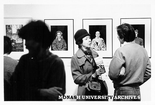 Visitors to 'The Lens and Eye' exhibition